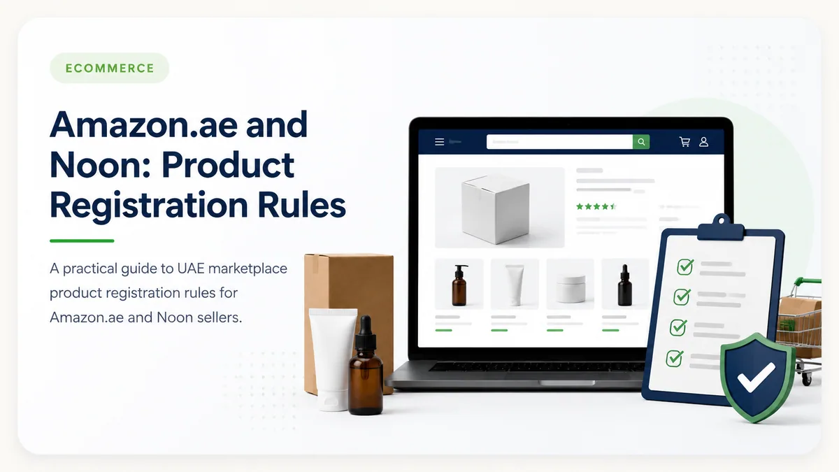 Ecommerce: Amazon.ae and Noon: Product Registration Rules